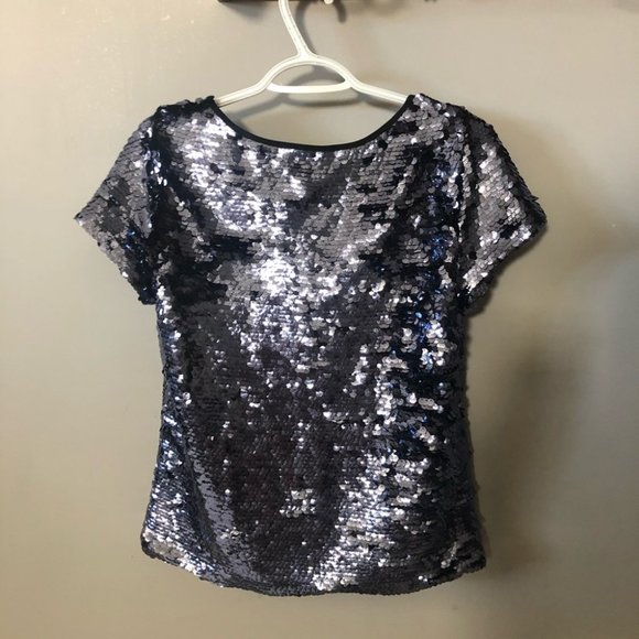 Anthropologie leifsdottir blue sequin top medium - Picture 6 of 8